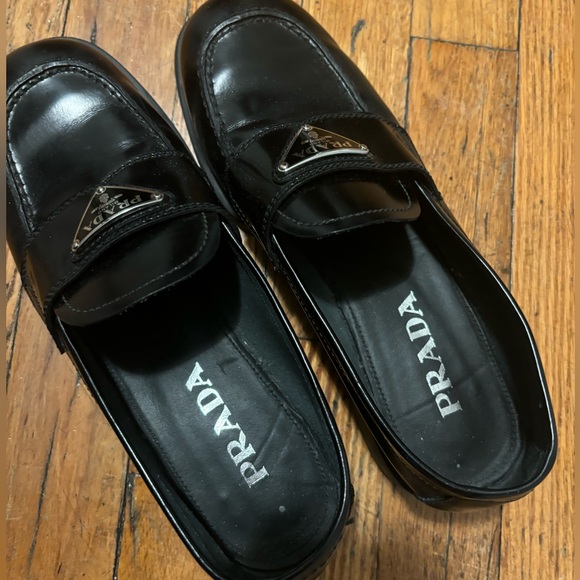 Prada unlined brushed leather loafers - barely worn - Picture 7 of 9